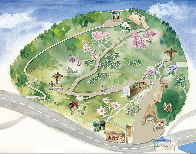 水彩イラストマップ